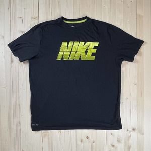 Nike Mens Black Dri-Fit Short Sleeve T- Shirt XL 619108